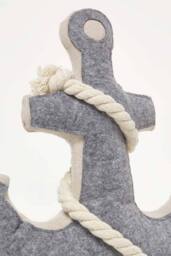 Homescapes Weighted Anchor Fabric Doorstop in Grey - thumbnail 4