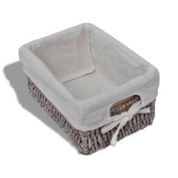 Berkfield Home Stunning Wooden Storage Rack 4 Weaving Baskets Brown - thumbnail 6