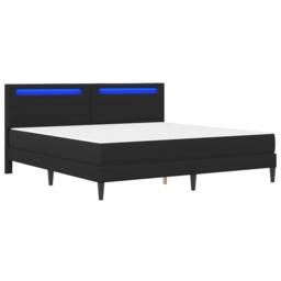 Berkfield Home Bed Frame with LED Strip Lights Black 180 x 200 cm Faux Leather - thumbnail 5