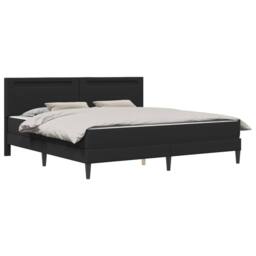 Berkfield Home Bed Frame with LED Strip Lights Black 180 x 200 cm Faux Leather - thumbnail 3