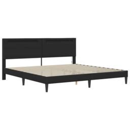 Berkfield Home Bed Frame with LED Strip Lights Black 180 x 200 cm Faux Leather - thumbnail 6