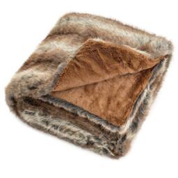Gymax Soft Plush Throw Blanket 780GSM Fuzzy Faux Fur Decoration Blanket in Brown - thumbnail 7