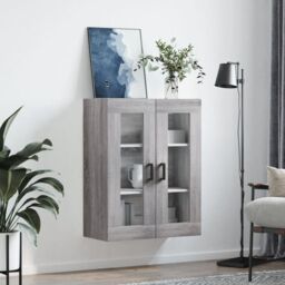 Berkfield Home Wall Mounted Cabinet Grey Sonoma 69.5x34x90 cm - thumbnail 3