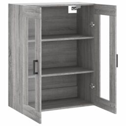 Berkfield Home Wall Mounted Cabinet Grey Sonoma 69.5x34x90 cm - thumbnail 6