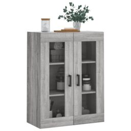 Berkfield Home Wall Mounted Cabinet Grey Sonoma 69.5x34x90 cm - thumbnail 4