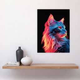 "Artery8 Wall Art Print Ragamuffin Cat Artwork No 1 By Karen Peters Elegant Bright Uplit Pastel Toned Light Painting Poster - Size: W12"" x H16""" - thumbnail 4