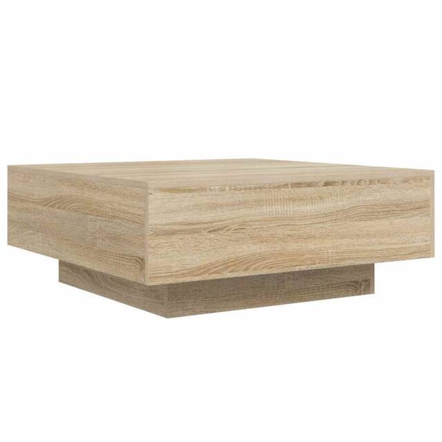 Berkfield Home Coffee Table Sonoma Oak 80x80x31 cm Engineered Wood in Light Tan - Size: 80 x 80 x 31 cm - image 1