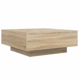 Berkfield Home Coffee Table Sonoma Oak 80x80x31 cm Engineered Wood in Light Tan - Size: 80 x 80 x 31 cm - thumbnail 1