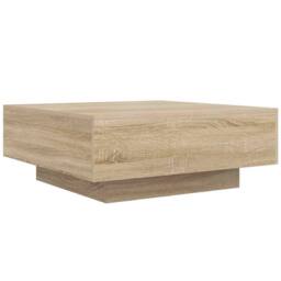 Berkfield Home Coffee Table Sonoma Oak 80x80x31 cm Engineered Wood in Light Tan - Size: 80 x 80 x 31 cm - thumbnail 7