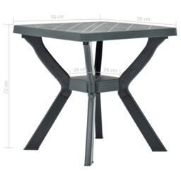 Berkfield Home Durable Bistro Table Green 70x70x72 cm Plastic - Size: 70 x 70 x 72 cm - thumbnail 6
