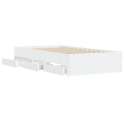 Berkfield Home Bed Frame with Drawers without Mattress White 100x200 cm - thumbnail 5