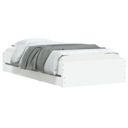 Berkfield Home Bed Frame with Drawers without Mattress White 100x200 cm - thumbnail 3