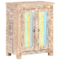 Berkfield Home Sideboard 61x35x76 cm Rough Acacia Wood - Size: 61 x 35 x 76 cm - thumbnail 1