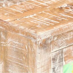Berkfield Home Sideboard 61x35x76 cm Rough Acacia Wood - Size: 61 x 35 x 76 cm - thumbnail 5
