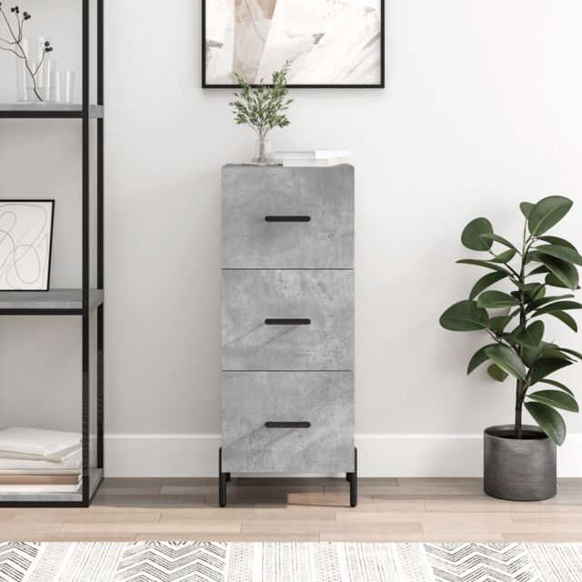 Berkfield Home Sideboard Concrete Grey 34.5x34x90 cm Engineered Wood - image 1