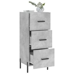 Berkfield Home Sideboard Concrete Grey 34.5x34x90 cm Engineered Wood - thumbnail 4