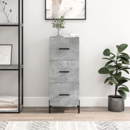Berkfield Home Sideboard Concrete Grey 34.5x34x90 cm Engineered Wood - thumbnail 1