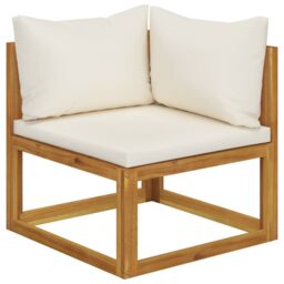 Berkfield Home 4-Seater Garden Sofa with Cushions Solid Wood Acacia (UK/IE/FI/NO only) in Brown - thumbnail 3