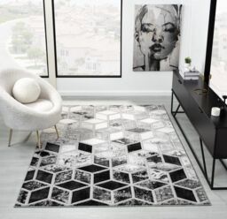 The Linen Consultancy TLC 5 Star Hotel Concept Bianco Rug Grey / Silver in Dark Grey - Size: 160 cm x 225 cm - thumbnail 1