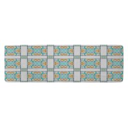 Benjamin Tate Design Colorful Seamless Textile Design Runner Rug in Natural - Size: 67 cm x 230 cm - thumbnail 1