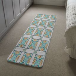 Benjamin Tate Design Colorful Seamless Textile Design Runner Rug in Natural - Size: 67 cm x 230 cm - thumbnail 4