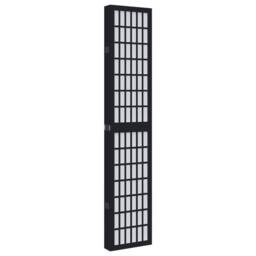 Berkfield Home Room Divider 6 Panels Black Solid Wood Paulownia - thumbnail 5