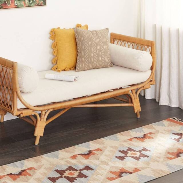 Wyld and Coco Kilim Reversible Cotton Runner Multicolour Geometric Pattern - Size: 80 cm x 300 cm - image 1