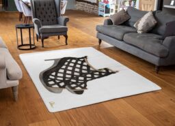 Benjamin Tate Design These Shoes Are Made For Walking Rug in Natural - Size: Large - thumbnail 2