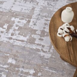 Livabliss Lustro-Abstract Beige Grey Off-White Modern Marble Living Rug - Size: 80 cm x 150 cm - thumbnail 6