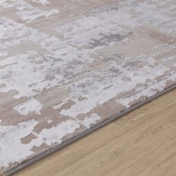 Livabliss Lustro-Abstract Beige Grey Off-White Modern Marble Living Rug - Size: 80 cm x 150 cm - thumbnail 3