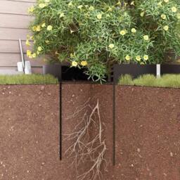 Berkfield Home Root Barrier with Connecting Rails Black 1x10 m 1, 5 mm HDPE - thumbnail 9