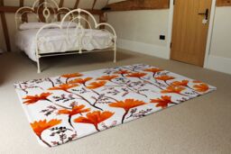Benjamin Tate Design Flowers In Autumn Colours Rug in Natural - Size: Large - thumbnail 3