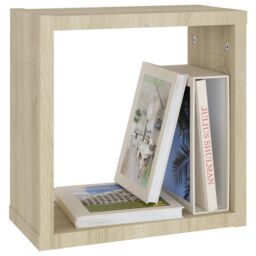 Berkfield Home Wall Cube Shelves 2 pcs Sonoma Oak 30x15x30 cm in Brown - Size: 30 x 15 x 30 cm - thumbnail 4