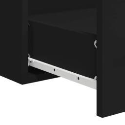 Berkfield Home Durable Bathroom Cabinet with Mirror Black Engineered Wood - thumbnail 9
