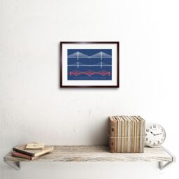 "Artery8 Wall Art Print Firth Forth Bridges Edinburgh Scotland Queensferry Framed Art in Brown - Size: W7"" x H9""" - thumbnail 2