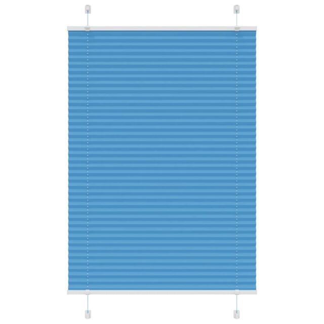 Berkfield Home Pleated Blind Blue 100x100 cm Fabric Width 99.4 cm Polyester - image 1