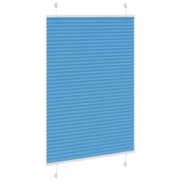 Berkfield Home Pleated Blind Blue 100x100 cm Fabric Width 99.4 cm Polyester - thumbnail 3