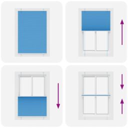 Berkfield Home Pleated Blind Blue 100x100 cm Fabric Width 99.4 cm Polyester - thumbnail 5