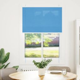 Berkfield Home Pleated Blind Blue 100x100 cm Fabric Width 99.4 cm Polyester - thumbnail 2