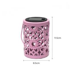 Voltico Set of 5 Solar Ornate Metal Cutout Lanterns - Multi-Coloured Glow - Size: 5 Pack - thumbnail 6