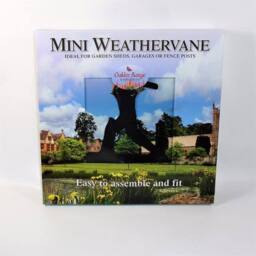 Buttercup Farm Mini Cricketer Weathervane - Steel - L38 x W38 x H50 cm - Black - thumbnail 2