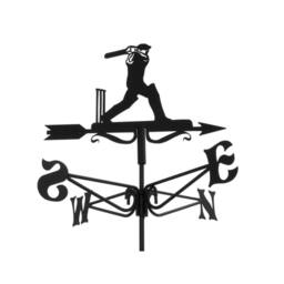 Buttercup Farm Mini Cricketer Weathervane - Steel - L38 x W38 x H50 cm - Black