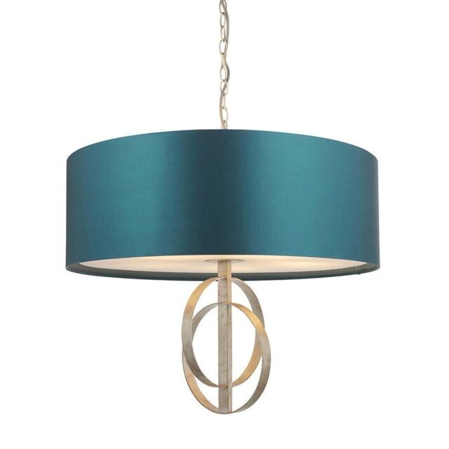Netlighting 'TRENTO' Dimmable 5 Light Stylish Indoor Fabric Pendant Ceiling Lamp in Silver - image 1