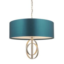 Netlighting 'TRENTO' Dimmable 5 Light Stylish Indoor Fabric Pendant Ceiling Lamp in Silver - thumbnail 1