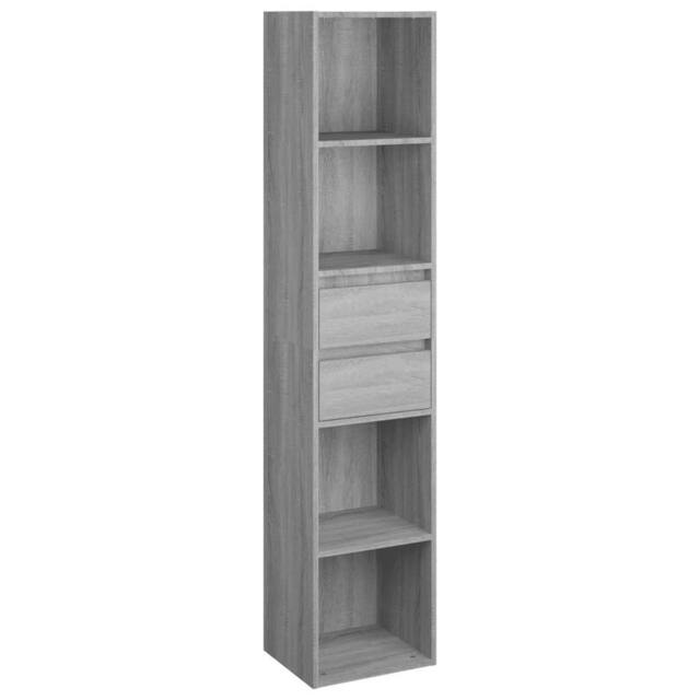 Berkfield Home Book Cabinet Grey Sonoma 36x30x171 cm Engineered Wood - Size: 36 x 30 x 171 cm - image 1
