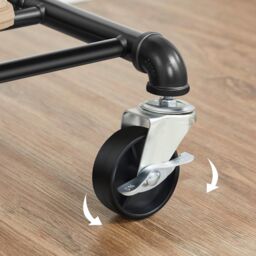 SONGMICS Heavy Duty Clothes Rack on Wheels with Double Rods in Black - thumbnail 7