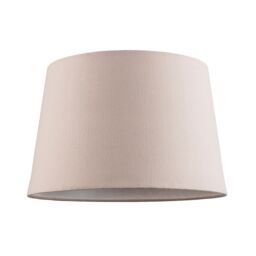 Happy Homewares Contemporary Light Taupe Linen Fabric Drum Lampshade with Cotton Inner - Size: 12 inches