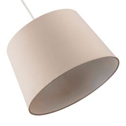 Happy Homewares Contemporary Light Taupe Linen Fabric Drum Lampshade with Cotton Inner - Size: 12 inches - thumbnail 5