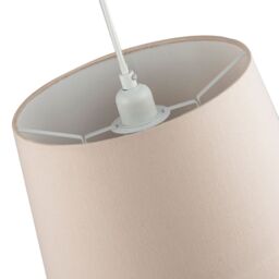 Happy Homewares Contemporary Light Taupe Linen Fabric Drum Lampshade with Cotton Inner - Size: 12 inches - thumbnail 4