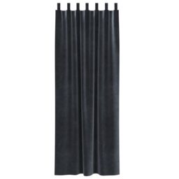 Berkfield Home Blackout Curtains with Hanging Loops 2 pcs Dark Grey Velvet - thumbnail 4